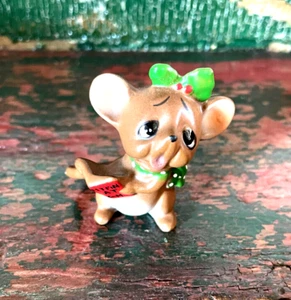 JOSEF ORIGINAL 2" CHRISTMAS MOUSE MINT W/STICKER 1960 JAPAN - Picture 1 of 5