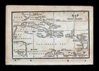 1830 Nathan Hale Map West Indies Caribbean Cuba Jamaica Puerto Rico Bahamas Keys