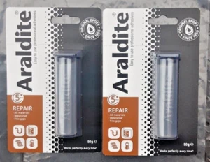 Araldite Repair Multi Purpose Epoxy Putty Flexible Gap Filler Waterproof 50g X 2 - Picture 1 of 5