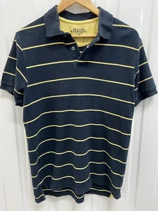 Polo de rugby manga corta Charles Tyrwitt negro amarillo talla mediana - Imagen 1 de 4