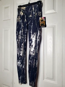 Avia Womens XS Leggings Active Performance Black & Silver NWT - Picture 1 of 11