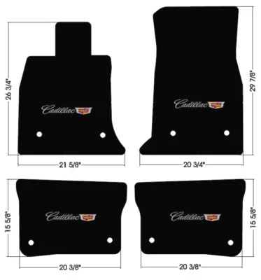 ¡NUEVO! Alfombrillas NEGRAS Cadillac CT-6 2016-2020 logotipo bordado en los 4 Foto 1 de 4