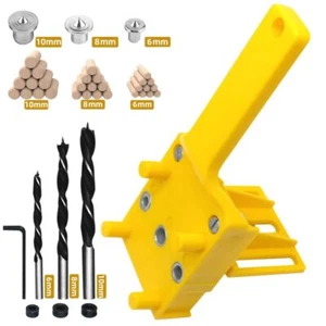 Drill Guide Metal Sleeve Set Carbon Steel Handheld Doweling Jig Saw Fit 6/8/10mm - Picture 1 of 26