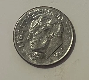 2000 D Roosevelt Dime - Multiple Errors -Extremely Rare One Of A Kind - Picture 1 of 9