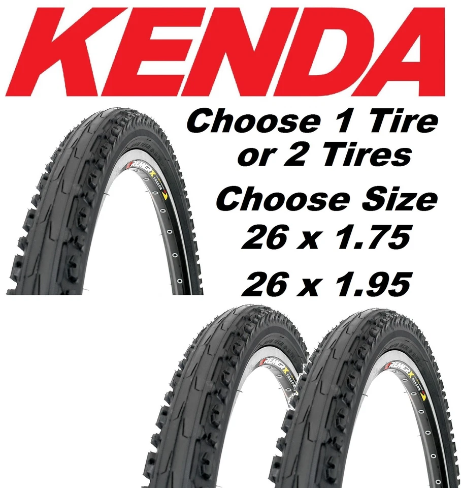 1 or 2Pack Kenda Kross Plus K847 26" x 1.75 OR 1.95" Urban Semi Slick Bike Tire - Image 1 of 1