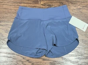 NUOVO Lululemon Speed Up High-Rise Foderato Corto 4" Oasis Blu Taglia 8 e 10 - Foto 1 di 8
