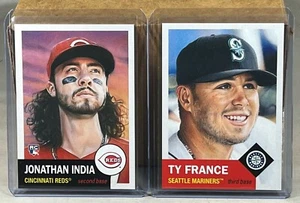 2021 TOPPS LIVING SET WEEK 52 #479 JONATHAN INDIA REDS RC 480 TY FRANCE MARINERS - Picture 1 of 2