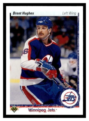 1990 Upper Deck #333 Brent Hughes - Winnipeg Jets RC - Image 1 of 2