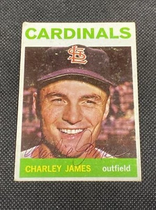 Charley James Cardinals Signed Auto Autographed 1964 Topps Card #357 ~ COA - Picture 1 of 6