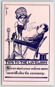 C Ryan~Tips to Lovelorn~No Change Til After Ceremony~Lady Blocks Cigar Smoke~Fan - Picture 1 of 2