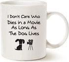 Lustige Hunde-Kaffeetasse für Hundeliebhaber Weihnachtsgeschenke, es ist mir egal, wer in einem stirbt 