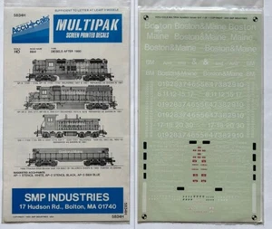 ACCU-CALS HO DECAL-MULTIPAK BOSTON & MAINE/B&M BLUE DIESELS (Post 1980) #5834H - Picture 1 of 1