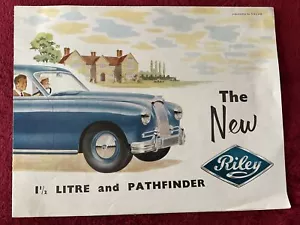 RILEY 1 ½ LITRE & PATHFINDER Car Sales Brochure Aug 1954 #H&E 5478 - Picture 1 of 19