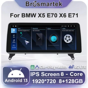 12.3'' Android 13 Autoradio GPS Navi WiFi 8-Core 128GB für BMW X5 E70 X6 E71 CIC - Bild 1 von 13