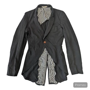 Comme des GARCONS Homme Plus Poliéster Tailcoat Sastre Chaqueta XS Negro - Imagen 1 de 4