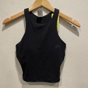NWT UPF 50+ Everyday Soft High Neck Cropped Support Tank Top Black SZ XS *READ* - Picture 1 of 11