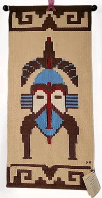 Tapices de Colección Ditte Valborg Firma Tribal Geométrico Pared Años 70 Retro Arte Boho  Foto 1 de 4
