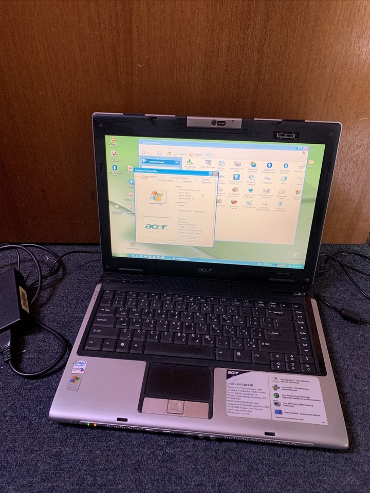 Acer Aspire 14.1" Laptop 5570 Intel Dual Core 1.6Ghz 120GB DVD Writer WinXP 1GB - Image 1 of 4