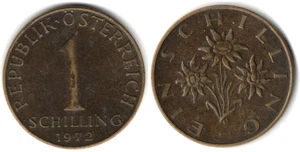 Austria 1 scellino, 1972 - Foto 1 di 1