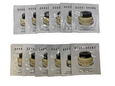 12 件 Bobbi 棕色富含维生素面部基础样品包 0.05 盎司 X 12 = 0.6 盎司总计 — 第 1/2 张图片