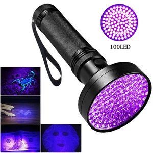 UV 100 Leds Flashlight 395nm Ultra Violet Torch Light Lamp Blacklight Detect.$i - Picture 1 of 11
