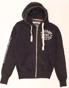 SUPERDRY Herren Graphic Zip Hoodie Pullover Small Navy Blau Baumwolle NP05 - Bild 1 von 3