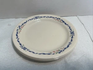 4-Corelle Sentimental Ribbons 7 1/4" Bread Plate Beige With Blue Ribbon 2962 - Picture 1 of 7