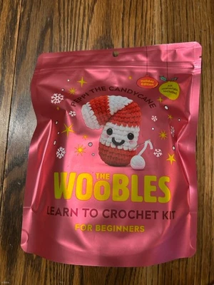 New The Woobles Crochet Kit - Holiday Edition - Peppi The Candy Cane