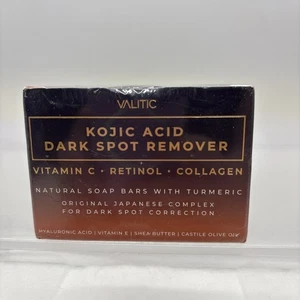 VALITIC Kojic Acid Dark Spot Remover Soap Bars with Vit C, Retinol, Collagen B54 - Picture 1 of 6