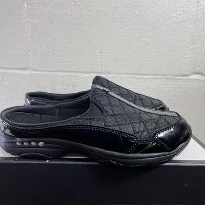 Easy Spirit Traveltime Black Quilted Comfort Mules Slip On Women's Size 10 US - Image 1 of 4