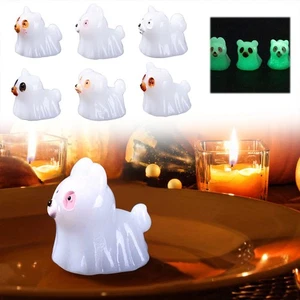 Halloween Decorations Dog Desktop Ornament Glow In The Dark Resin Figurine Pet - Picture 1 of 36