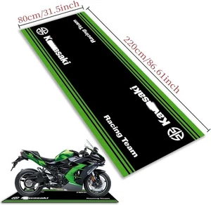 for Kawasaki Motorcycle Garage Mat 220x80cm, Floor Pit Mat,Anti-Fatigue Carpet  - Picture 1 of 5