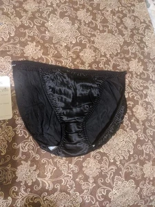 Vintage Soo Seide Satin String Bikini Höschen Größe Large - Bild 1 von 8