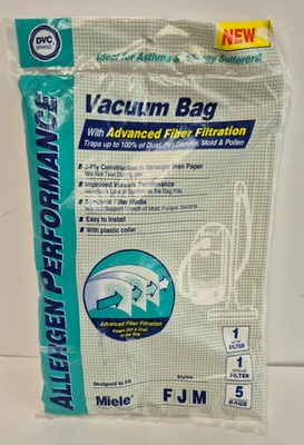 DVC Miele F J and M Style Synthetic Paper Vacuum Bags - Image 1 of 2