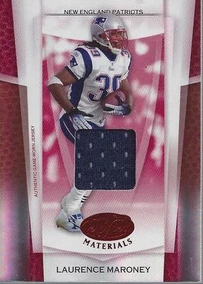 2007 Leaf Certified Materials Mirror Red Mat Laurence Maroney Jersey /125 FB - Image 1 of 2