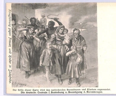 BOER WAR UPU Postcard *ANTI-BRITISH PROPAGANDA* Art CHARITY BOER AID Germany XV6 - Image 1 of 4