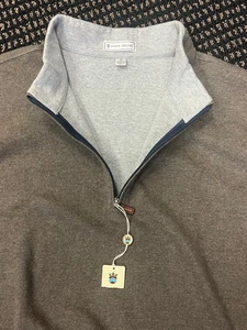 Lovely Peter Millar 1/4 Zip Men's Light Brown Sweater "Toscana" Logo XL NWT - Picture 1 of 9