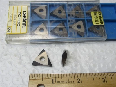 CERATIP TNMA-43NV CARBIDE THREADING INSERTS, GRADE TC-30 (16 PCS) - Image 1 of 2