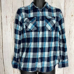 Retrofit Shirt Mens Size S Blue Plaid Button Up Long Sleeve 100% Cotton Preppy - Picture 1 of 5