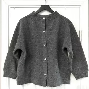 Marc By Marc Jacob’s Women’s Wool Snap Crew Cardigan Size M Shiny Metallic Grey - Picture 1 of 7