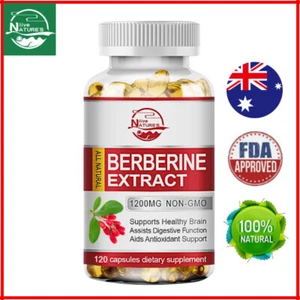 Suplemento de berberina 1200 mg por porción - Apoyo para la salud del corazón de alta absorción - Imagen 1 de 14