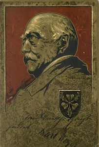 Postal Otto Von Bismark en silueta dorada 1903 - Imagen 1 de 2