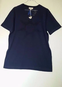 DIESEL T-HAPY-R T-SHIRT EN COTON POUR HOMME TAILLE L COLORIS MARINE IMPRIME  - Picture 1 of 9