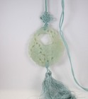 Jade Pendant or Connector Bead with Tassels Carved Elephant Jewelry Craft JP1
