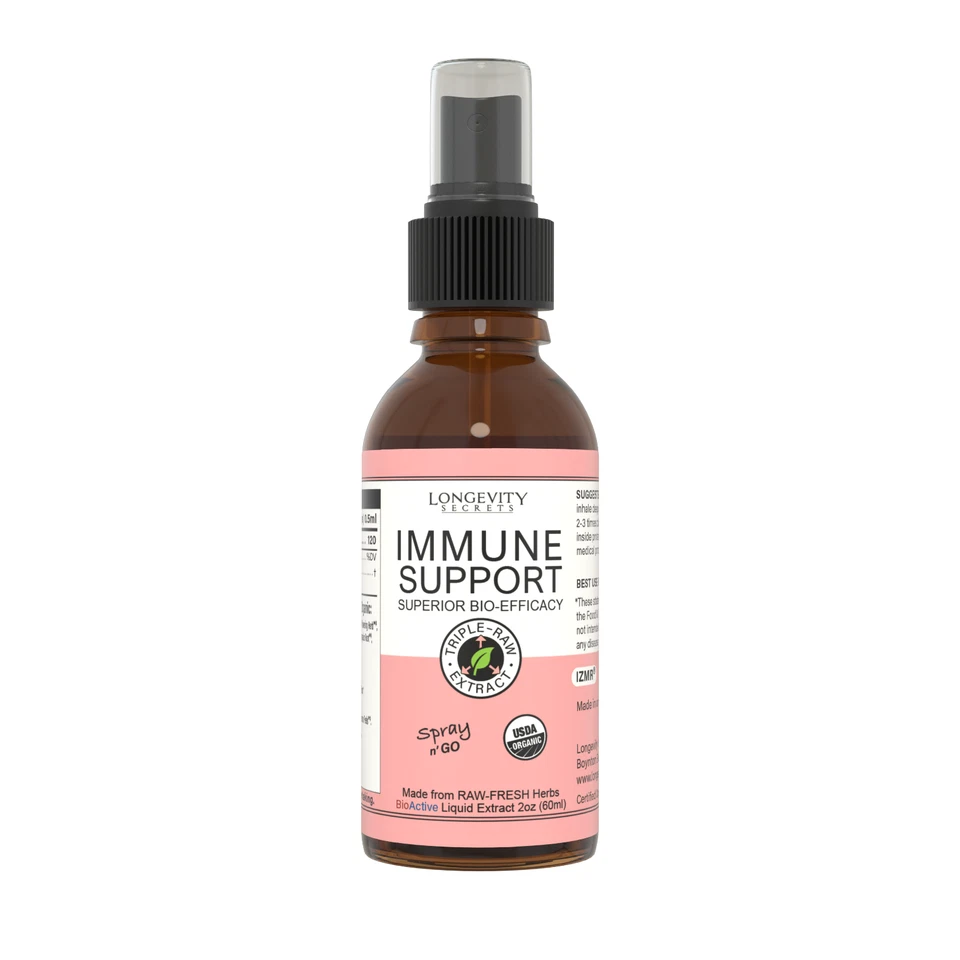 Apoyo Inmunológico: Defensa Viral - Spray n’ Go - Hecho de Hierbas Crudas-Frescas-Orgánicas Foto 1 de 4