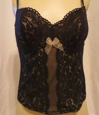 b.tempt'd by WACOAL 大号 LG 黑色花边 Ciao Bella 紧身胸衣 65.00 美元 — 第 1/3 张图片