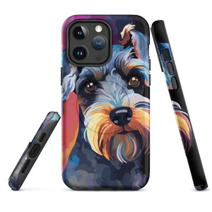 Painted Schnauzer MagSafe Tough Case for iPhone - Picture 1 of 13