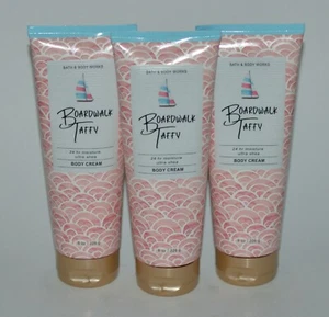 3 BATH & BODY WORKS BOARDWALK TAFFY ULTRA SHEA BODY CREAM LOTION 8 OZ LARGE - Picture 1 of 6