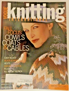Vogue Knitting International Patterns Magazine Fall 2001 Cowls-Coats-Cables - Picture 1 of 1
