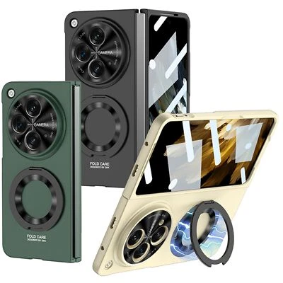 For OnePlus Open Magnetic Ring Holder Stand Full Body Case with Screen Protector - Image 1 of 4